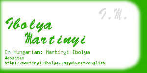 ibolya martinyi business card